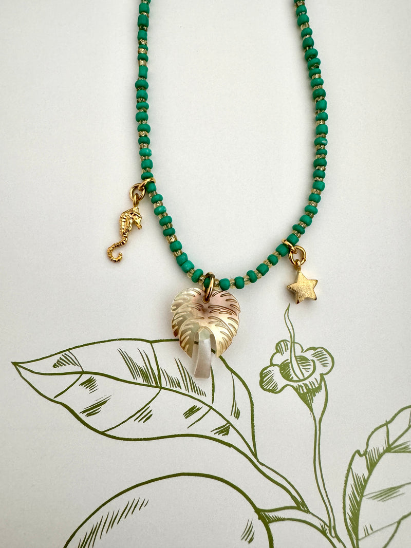 Souvenir Necklace in Teal