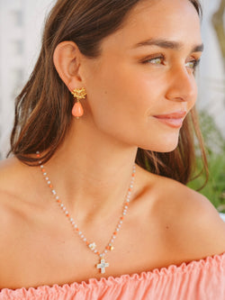 Ravello Earrings in Coral