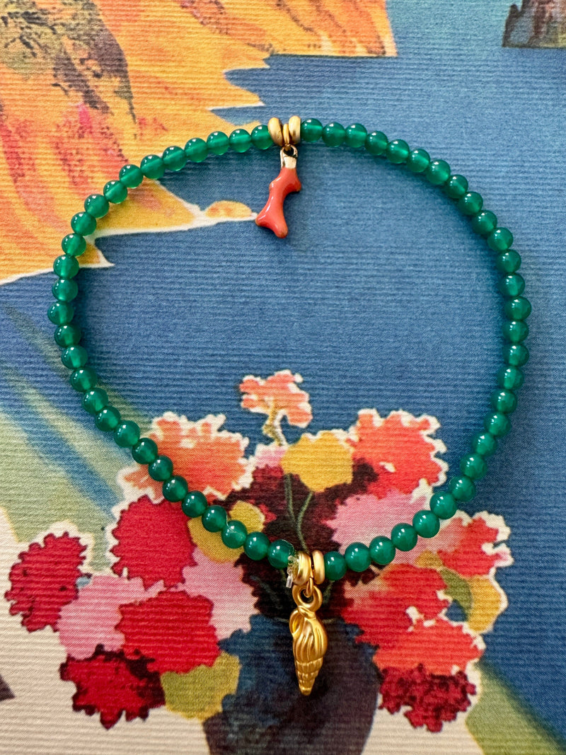 Bougainvillea Café Alessia Bracelet in Green Aventurine