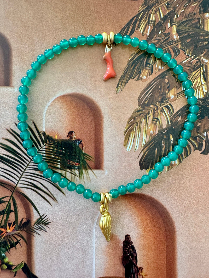 Bougainvillea Café Alessia Bracelet in Green Aventurine