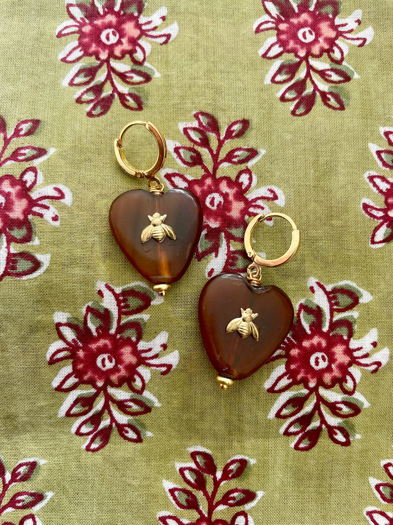 Bougainvillea Café Amber Earring