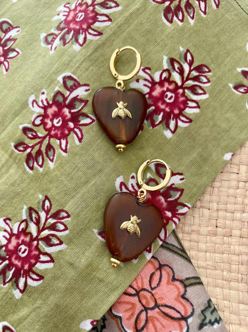 Bougainvillea Café Amber Earring