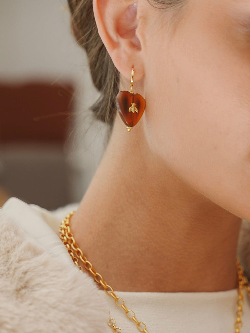 Bougainvillea Café Amber Earring