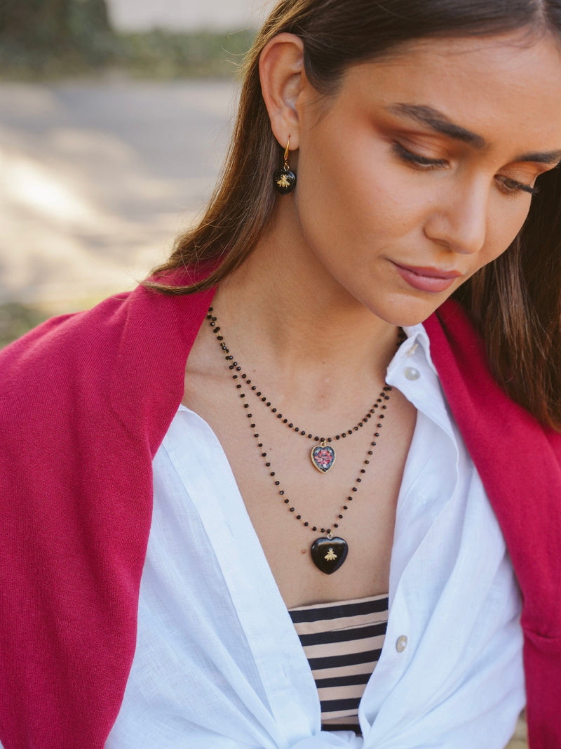 Bougainvillea Café Black Nectar Earrings