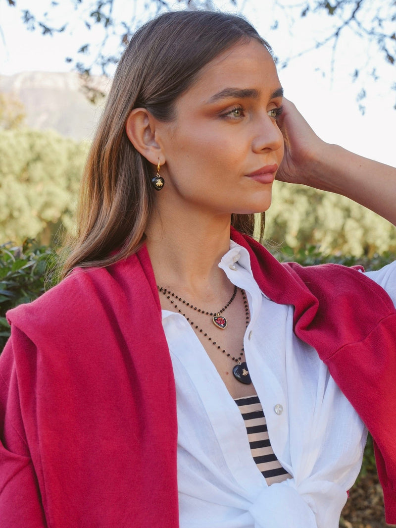 Bougainvillea Café Black Nectar Earrings