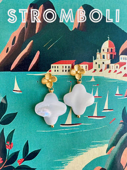 Bougainvillea Café Clover Earring