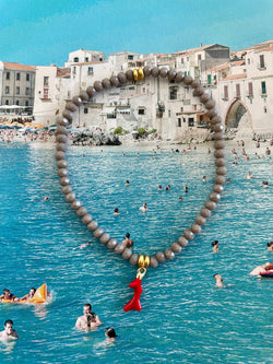 Bougainvillea Café Corallo Bracelet in Grey & Red