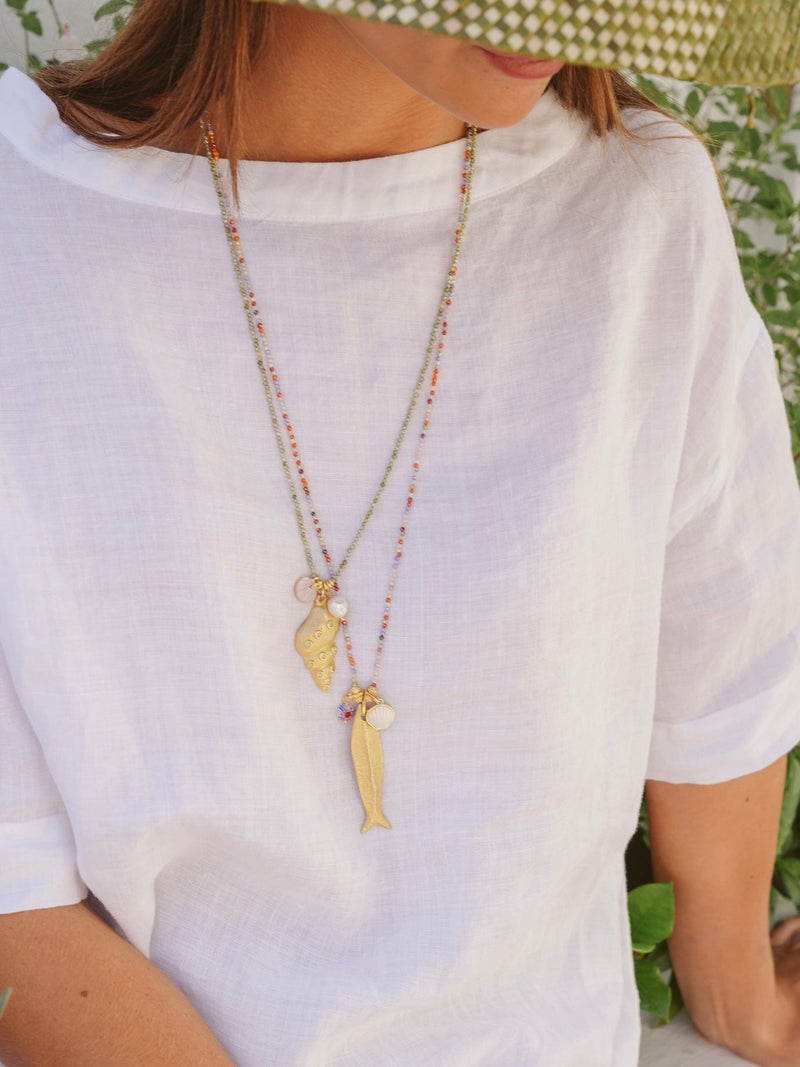 Bougainvillea Café Elba Necklace