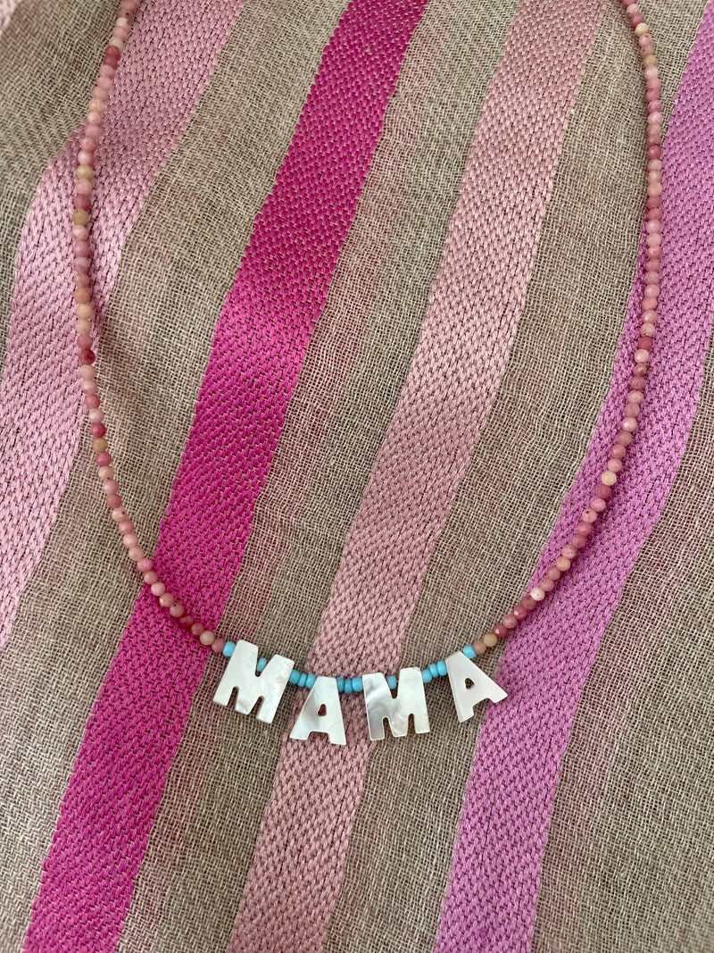 Bougainvillea Café Mama Necklace in Pink