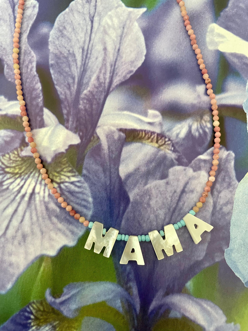 Bougainvillea Café Mama Necklace in Pink