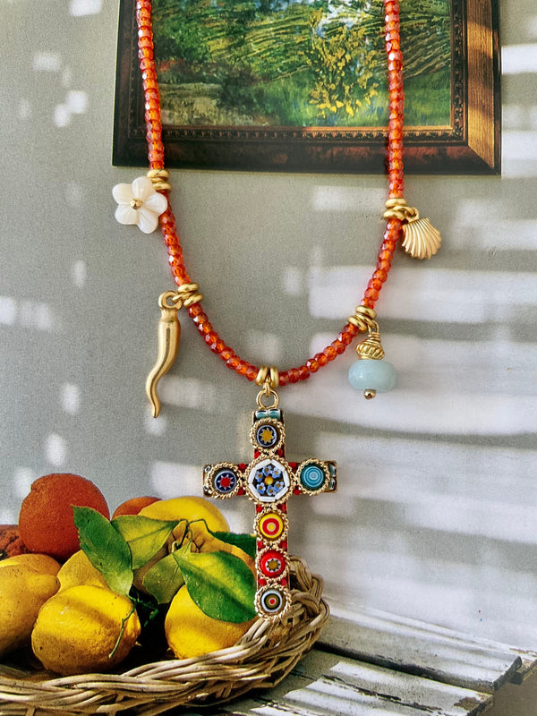 Bougainvillea Café Panarea Necklace