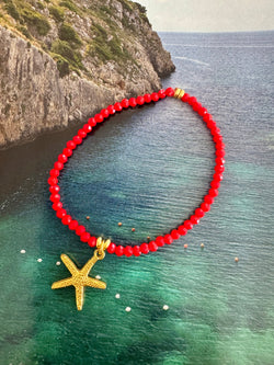 Bougainvillea Café Stella Bracelet in Red