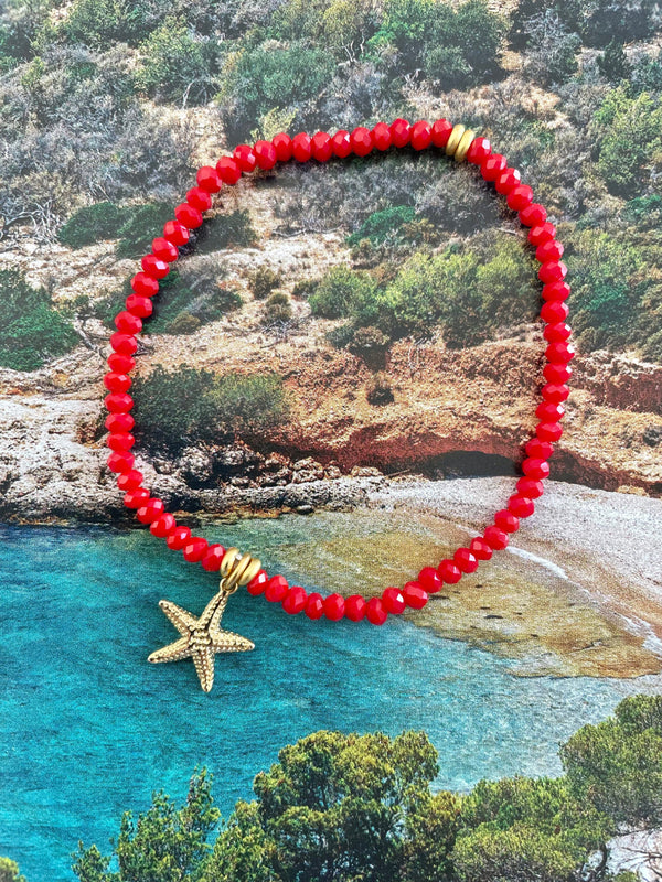 Bougainvillea Café Stella Bracelet in Red