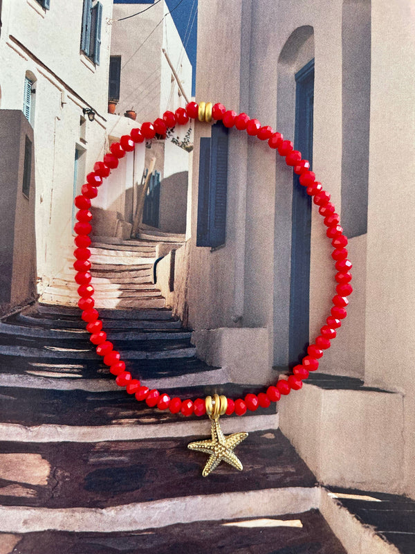 Bougainvillea Café Stella Bracelet in Red