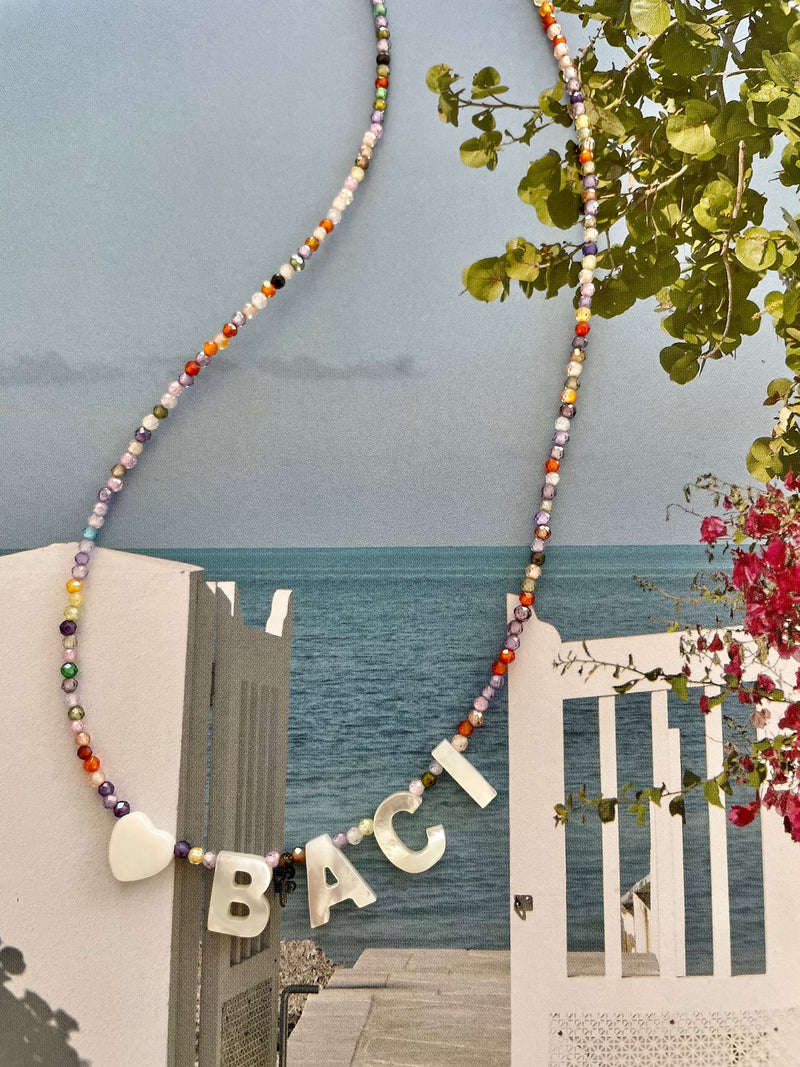 Bougainvillea Café Baci Necklace in Rainbow