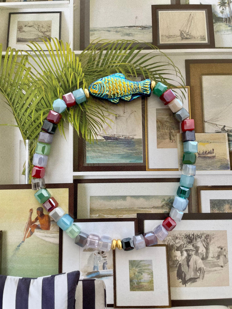 Bougainvillea Café Pesce Bracelet in Barbados